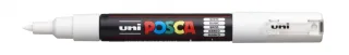 Posca PC-1M Marcador de Pintura - Punta de Poliester Conica 0.7mm - Tinta Base al Agua - Resistente a la Luz - No Permanente - Color Blanco · Pack de 6 uds.