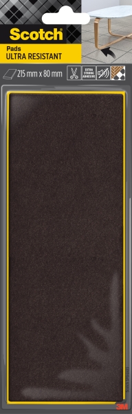 Scotch Almohadillas de Fieltro Adhesivas - Ultra Resistentes - 215x80mm - Paquete de 1 - Color Negro