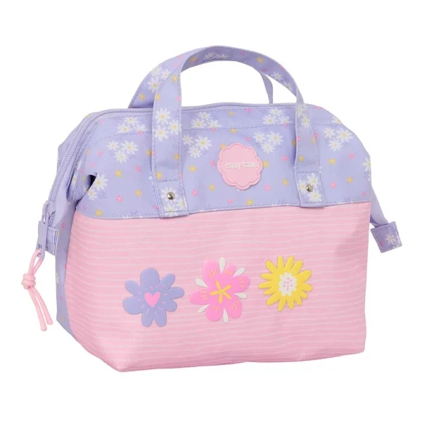 Safta Bouquet Neceser de 5.8L - Cremallera - Asa Lateral - Interior Forrado - 265x125x175mm - Color Rosa Pastel