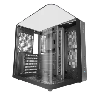 Mars Gaming MC-INFINIOLITE Caja Torre ATX - Estructura de Doble Camara - Vidrio Templado Curvo y Superior - USB-C - USB 3.0 - USB 2.0 - Audio HD - 355x293x350mm - Color Negro