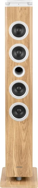 Thomson DS220CD Torre de Sonido 60W Bluetooth 5.3 - Reproductor de CD - Entrada AUX 3,5mm, USB y Lector de Tarjetas SD/MMC - Mando a Distancia - Color Madera/Blanco