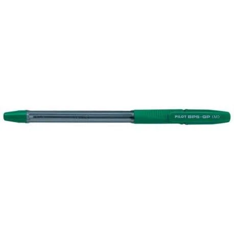 Pilot BPS-GP Boligrafo de Bola - Punta Mediana de 1mm - Trazo de 0.4mm - Recargable - Color Verde