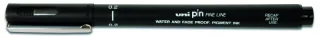Uni-ball PIN02-200(S) Rotulador Calibrado - Punta Poliacetal 0.2mm - Tinta Pigmentada Resistente al Agua y Luz - Ideal para Dibujo Profesional y Escritura - Color Negro · Pack de 12 uds.