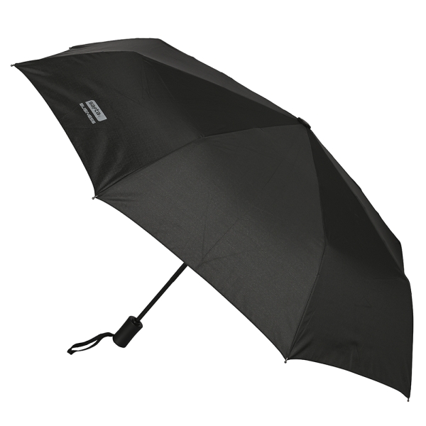 Safta Business Paraguas Automatico de 102cm - 8 Paneles - Asa Engomada - Punta de PVC - Poliester - Nervios de Acero de 8mm - Color Negro