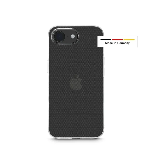Hama Always Clear Funda para iPhone 16E - Antideslizante - Poliuretano Termoplastico - Bordes Elevados - Color Transparente