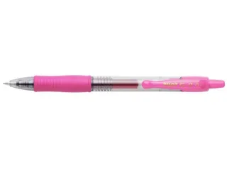 Pilot Boligrafo de Gel G2 Rollerball Retractil - Recargable - Punta de Bola Redonda 0.7mm - Trazo 0.32mm - Grip Ergonomico - Color Rosa · Pack de 12 uds.