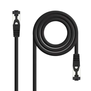 Nanocable Cable Red Latiguillo Cat.8.1 2Ghz LSZH SSTP AWG26 - Longitud 0.30m - Color Negro