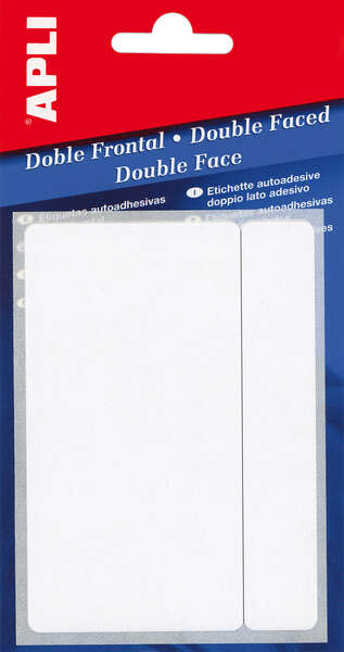 Apli Etiquetas Doble Frontal Blancas 10.0 x 16.0mm