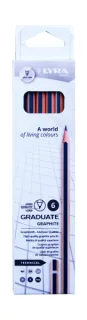 Lyra Graduate Technical Pack de 6 Lapices de Grafito - Graduaciones Surtidas - Color Negro