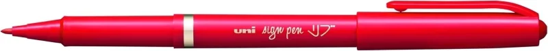 Uni-ball Sign Pen MYT-7 Rotulador para Escritura - Punta de Fieltro de Nailon - Trazo 1mm - Cuerpo 88% Plastico Reciclado - Color Rojo · Pack de 10 uds.