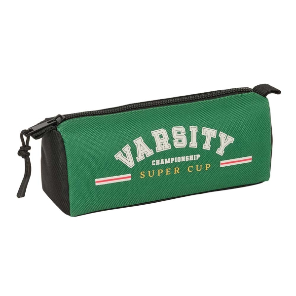 Safta Blackfit8 Varsity Portatodo - Cremallera - 1.20L - 210x70x80mm - Color Negro y Verde