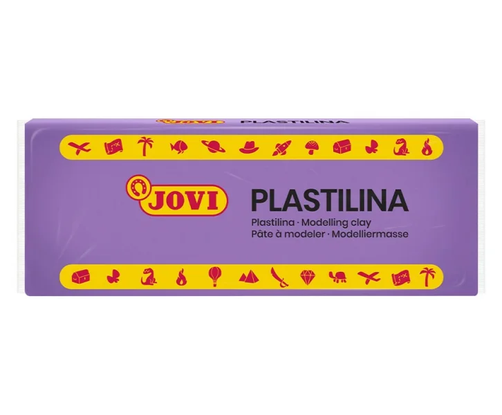 Jovi Caja de 15 Pastillas de Plastilina 150gr - Pasta de Modelar Vegetal - No Se Seca - sin Gluten - Inocua - Facil de Moldear - Ideal para Figuras en Volumen - Color Lila