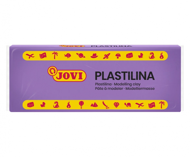 Jovi Caja de 15 Pastillas de Plastilina 150gr - Pasta de Modelar Vegetal - No Se Seca - sin Gluten - Inocua - Facil de Moldear - Ideal para Figuras en Volumen - Color Lila