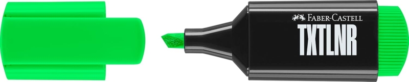 Faber-Castell TXTLNR Marcador Fluorescente - Punta Biselada - Trazo entre 1, 2 y 5 mm - Tinta con Base de Agua - Color Verde · Pack de 10 uds.