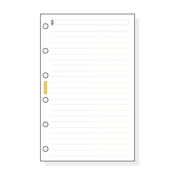 Finocam C254 Recambio Telefonico para Agendas Classic - Formato 602 - 73x114x5mm - Color Blanco