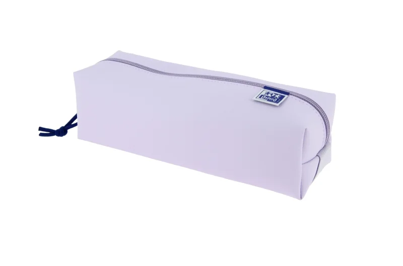 Oxford Live & Go Estuche Cuadrado Grande - Material Acolchado - Goma Elastica para unirlo al Cuaderno - Color Malva