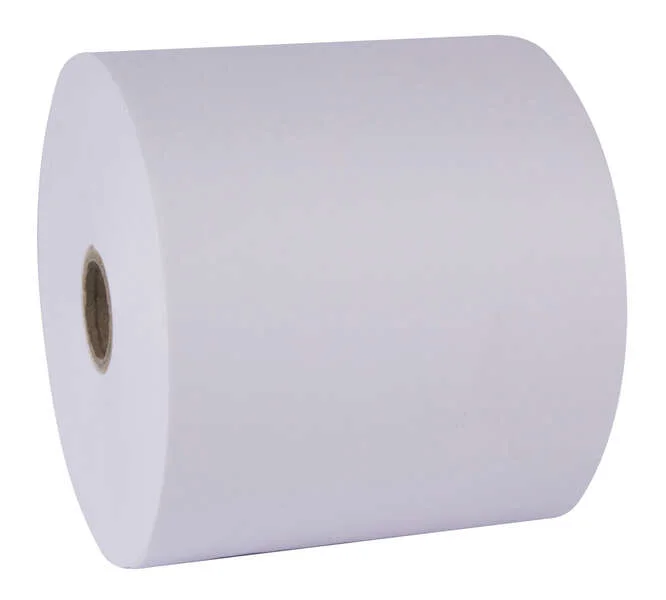 Apli Rollo de Papel Electra 76.5 x 65 x 12 mm - Resistente al Agua y al Desgarro - Ideal para Etiquetas y Señalizacion - Blanco · Pack de 10 uds.