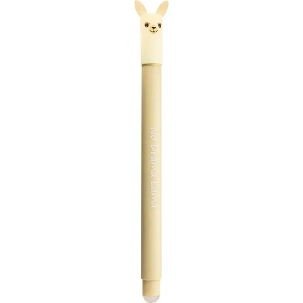Eberhard Faber Animal Erase It! Boligrafo Borrable Tinta Gel Azul - Trazo 0.7mm - Tacto Soft - Diseño LLama · Pack de 6 uds.