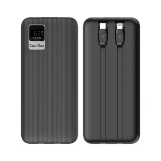 Coolbox PowerBank DP10 10000MAH LCD Negro Carg Ráp