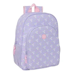 Safta Bouquet Mochila Adaptable a Carro - Portabotellas - Doble Tirador - Hombreras Acolchadas - Bolsillo Frontal - Asa Superior - 19L - 330x140x420mm - Color Violeta