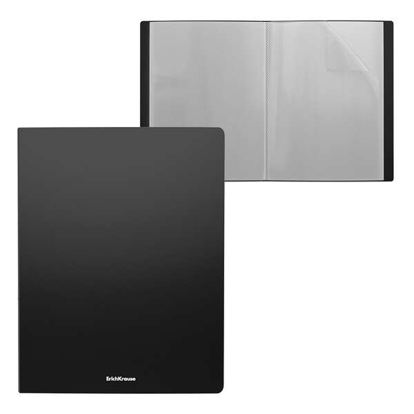 Erichkrause Matt Classic Carpeta con 10 Fundas - Tamaño A4 - Color Negro · Pack de 4 uds.