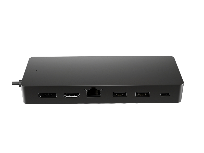 HP Hub Multipuerto USB-C 7 en 1 - 2 Puertos USB-A + 2 Puertos USB-C + 1 Display Port + 1 HDMI + 1 RJ45 - Plug & Play