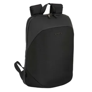 Safta Business Mochila para Portatil hasta 15.6" - Sistema Reduccion de Peso - Cierre Antirrobo - Conector USB - Espalda Transpirable - Color Negro