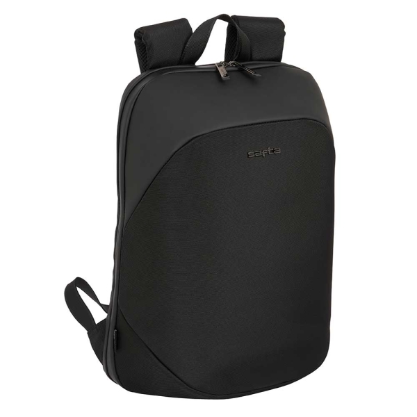 Safta Business Mochila para Portatil hasta 15.6" - Sistema Reduccion de Peso - Cierre Antirrobo - Conector USB - Espalda Transpirable - Color Negro