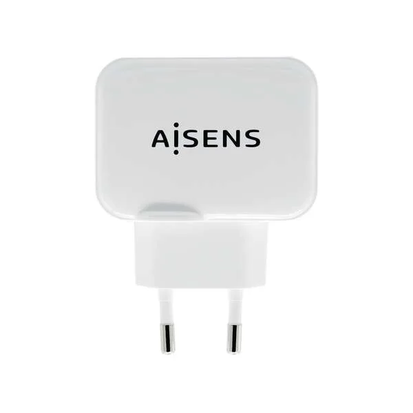 Aisens Cargador USB 17W 5V/3.4A - 2xUSB con Control AI - Color Blanco