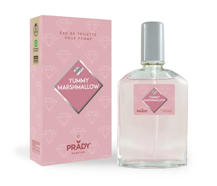 Prady Colonia de Mujer Yummy Marshmallow - Frasco de 90 ml - Spray Pulverizador