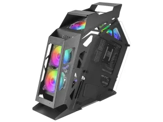 Mars Gaming Controladora Chroma ARGB - Medida en mm: 540x234x500 - Iluminacion Addressable RGB + 39 Modos de Luz - Doble Ventana Cristal Templado - Micro-ATX con Interior XL - Compatibilidad