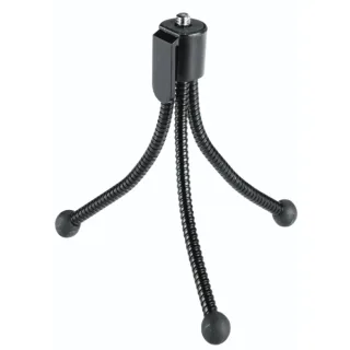 Hama Flexi Tripode Mini para Camara con Rosca 1/4" - Plegable - Altura Ajustable hasta 10cm - Peso Max 200g - Plastico - Color Negro