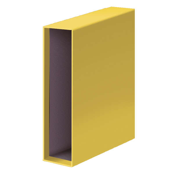 Dohe Funda Individual de Archivador - Para Tamaño A4 Lomo Ancho - Carton Forrado con Papel Impreso - Color Amarillo