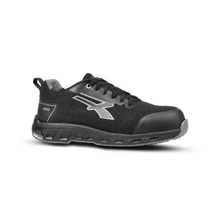 Upower Rook ESD Zapato de Trabajo - Talla 35 - Seguridad Avanzada, Transpirable, Ligero, Puntera Fibertoe, Plantilla Antiperforacion, Suela EVA, Proteccion S1PS HI HRO FO SR - Color Negro