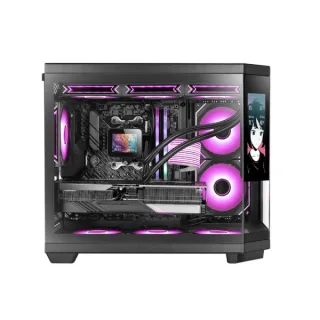 Mars Gaming MC‑3TCORELCDM Minitorre Ultracompacta - Soporte MicroATX/Mini-ITX - Triple Cristal Templado - Pantalla IPS de 7.2” Personalizable - 5 Ranuras de Expansion - 435x287x370mm - Color