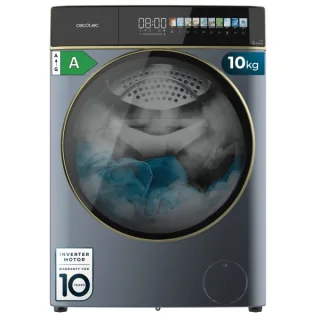 Cecotec Bolero DressCode 10900 Inverter FullColor Ice Blue A Lavadora de Carga Frontal - Capacidad 10kg - Velocidad 1400rpm - Pantalla 10.3" - Puerta XXL - Motor Inverter - 11 Programas - Co