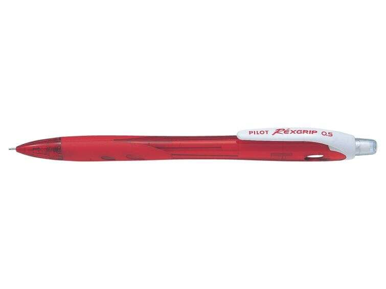 Pilot Rexgrip Begreen Portaminas 0.5mm - Mina HB - 71,9% Plastico Reciclado - Cuerpo Color Rojo · Pack de 10 uds.