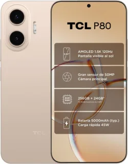 TCL P80 5G Smartphone 6,83" - 8GB - 256GB - Camara 50MP - Bateria 5000mAh - Color Dorado