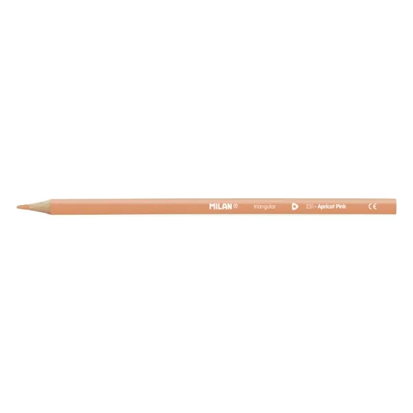 Milan Unicolor Lapices de Color Rosa Palido - Triangular - Color Rosa Palido · Pack de 12 uds.