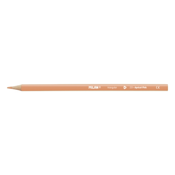 Milan Unicolor Lapices de Color Rosa Palido - Triangular - Color Rosa Palido · Pack de 12 uds.