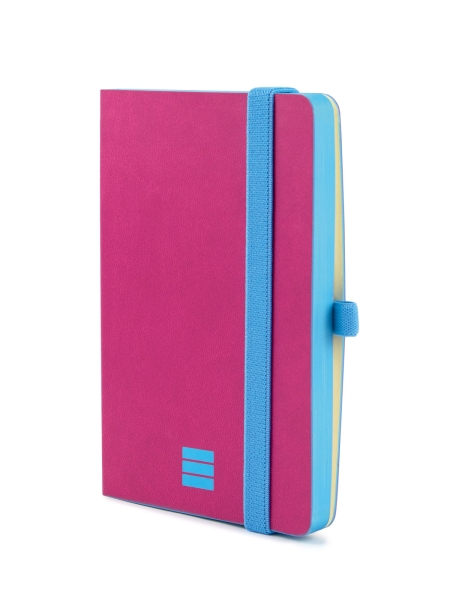Finocam Modern Cuaderno de Tapa Ligera - 72 Hojas - 100x150mm - Papel Crema de 80g/m2 - Liso - Bolsillo Interior - Cierre con Goma - Hojas Microperforadas - Color Rosa