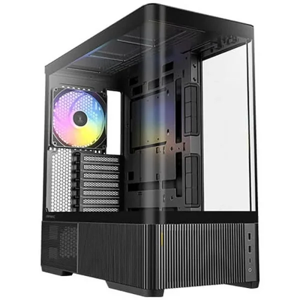 Antec Constellation C6 Curve ARGB Caja ATX - Cristal Templado - 2 x USB-A 3.0, 1 x USB-C 3.2 - 1 x Audio + Micro - 3 Ventiladores ARGB - Color Negro