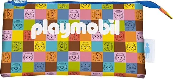 Dohe Playmobil Unite As One Portatodo Triple - Cierre Doble con Cremallera y Tirador de Goma