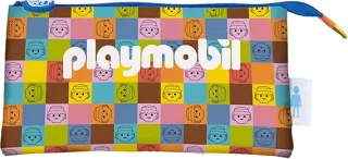 Dohe Playmobil Unite As One Portatodo Triple - Cierre Doble con Cremallera y Tirador de Goma