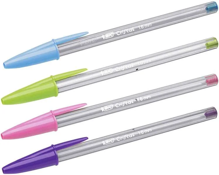 Bic Cristal Fun Boligrafo de Bola - Punta Redonda de 1.6mm - Trazo 0.42mm - Tinta con Base de Aceite - Colores Surtidos · Pack de 20 uds.