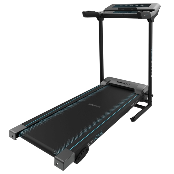 Cecotec DrumFit WayHome 1200 Runner Sprint Cinta de Correr Plegable - 1100W - Velocidad hasta 12km/h - 12 Programas - Pantalla LED - Soporte y Pulsometro - Superficie 110x40cm - Color Negro