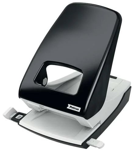 Petrus 95 Taladro Perforador Metalico - Hasta 40 Hojas - Marcas de Formato - Facil Vaciado - Punzones 5.5mm