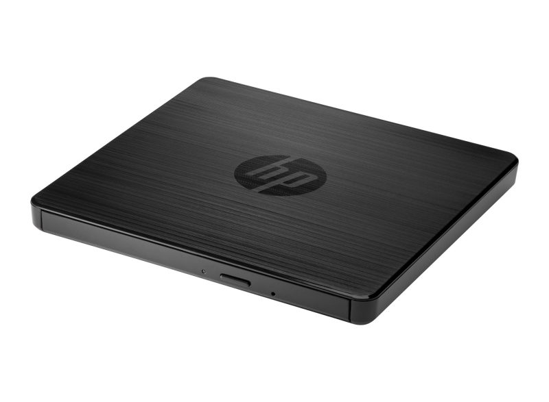 HP DVDRW F2B56AA Unidad Externa Grabadora y Lectora de CD/DVD - Diseño Ultrafino 9.5 mm - Conexion USB 2.0 Plug & Play - Compatible Windows y macOS - Portatil, Ligera y Compacta - Color Negr