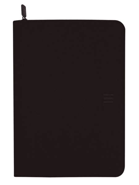 Finocam Serie 00 J964 Portadocumentos de Mano - 4 Anillas de 16mm - Cremallera - Formato A4 - 210x297mm - Bloc de Notas - Papel de 70g/m2 - Bolsillo Interior - Portaboligrafo - Color Negro