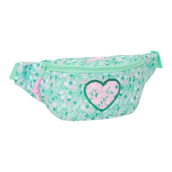 Safta Cuore Bolsa de Cintura - Cremallera - Cintas Ajustables - 2.485L - 230x90x120mm - Color Turquesa